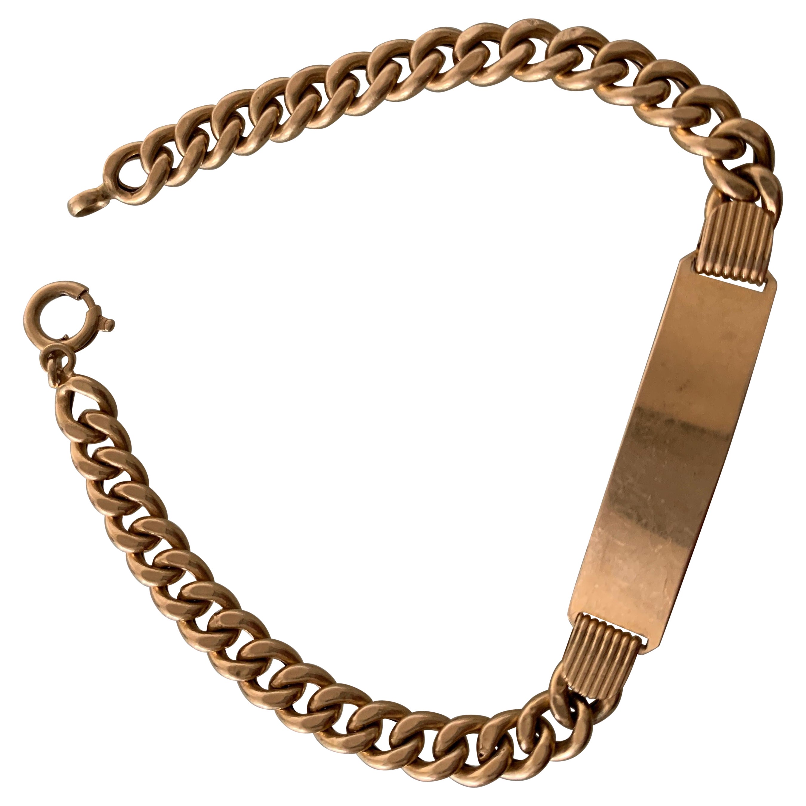 Fusion Polished Curb Link Bracelet (21cm) in 18ct Yellow Gold - Brilliant  Cut, Pave Set | Pragnell